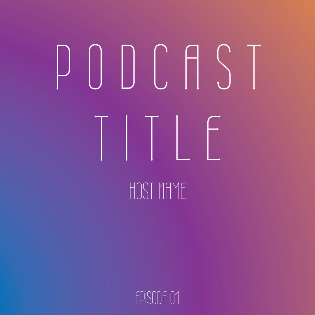 Vibrant Gradient Background for Podcast Promotion