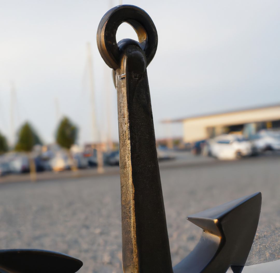Close-up of Black Metal Anchor with Blurred Background - Free Images, Stock Photos and Pictures on Pikwizard.com