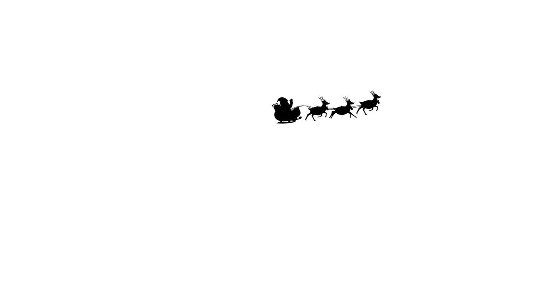 Silhouette of Santa and Reindeer Flying on White Background - Free Images, Stock Photos and Pictures on Pikwizard.com