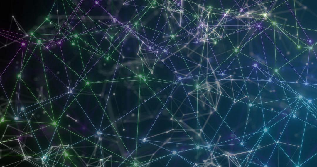 Futuristic Digital Network of Interconnected Lines and Nodes