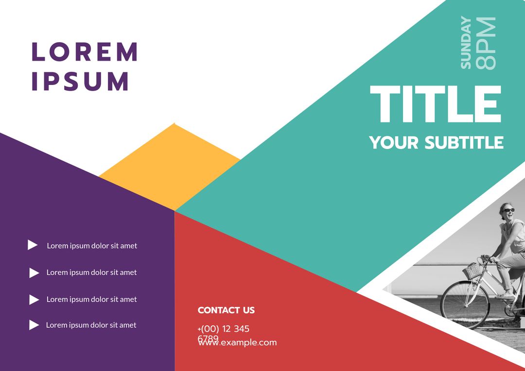 Dynamic Geometric Promotional Flyer with Vibrant Colors