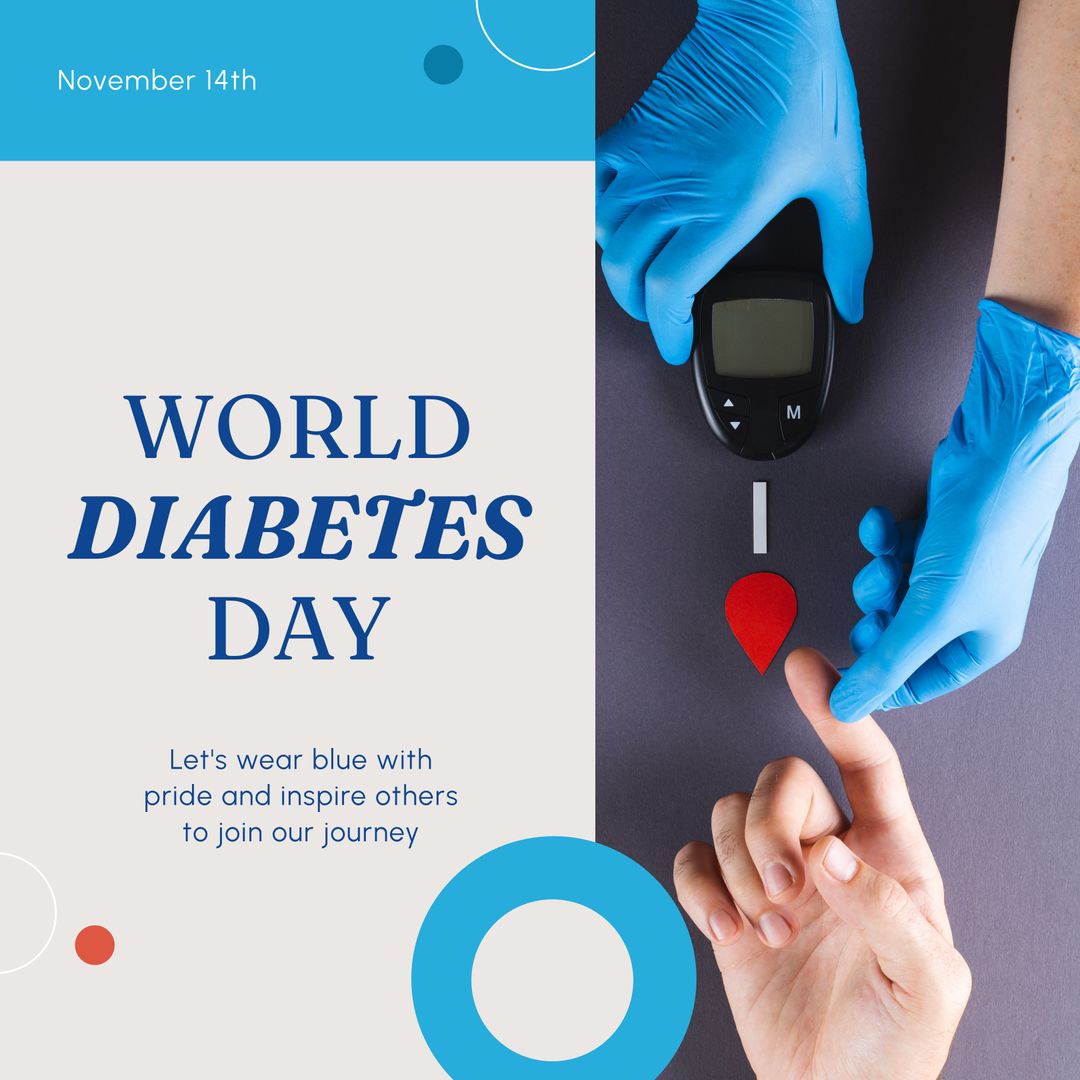 World Diabetes Day Healthcare Awareness Campaign Poster - Download Free Stock Templates Pikwizard.com