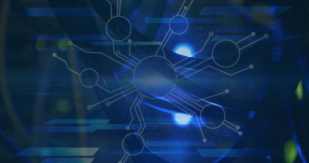 Futuristic Digital Network with Interconnected Nodes