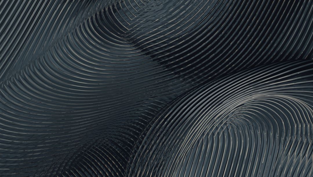 Abstract Metallic Surface with Undulating Grooves