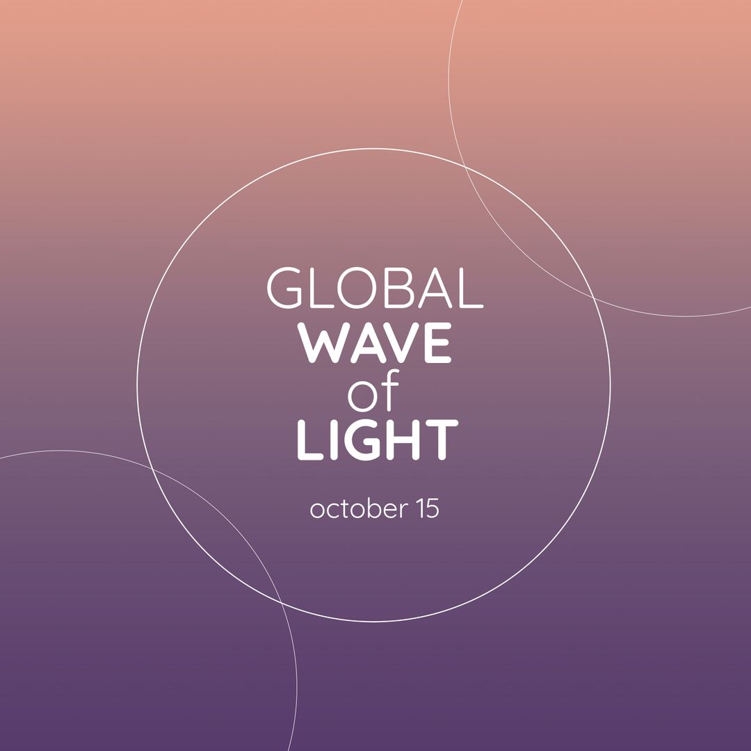 Global Wave of Light October 15 Awareness Background Design