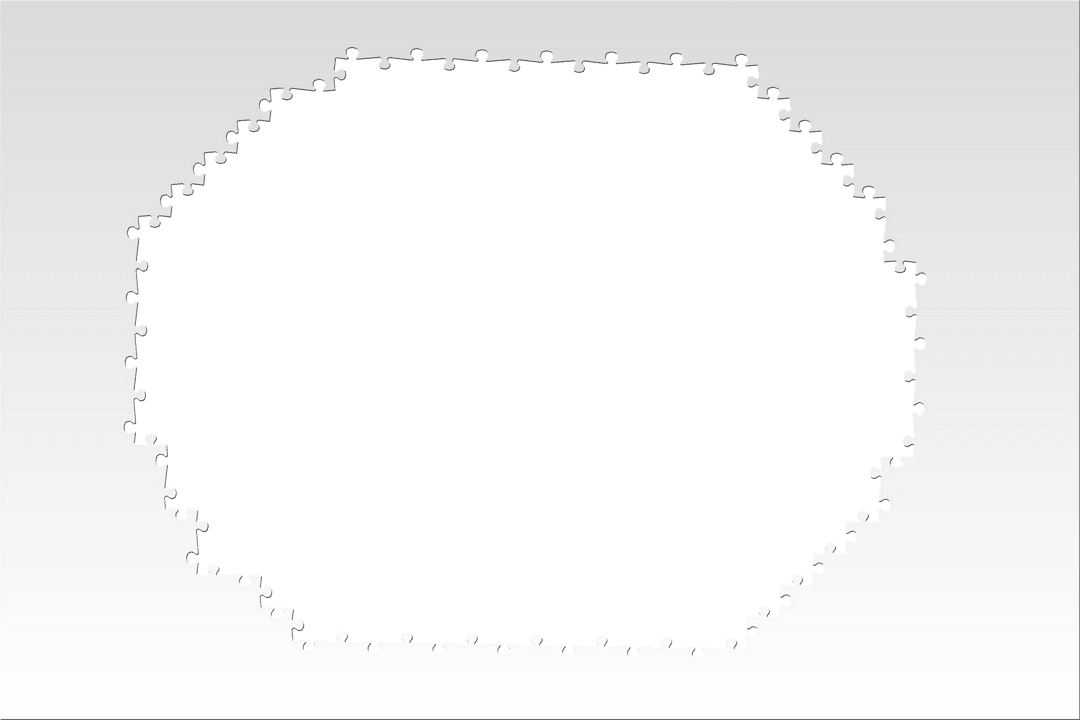 Transparent Background Octagonal Puzzle Mockup Illustration