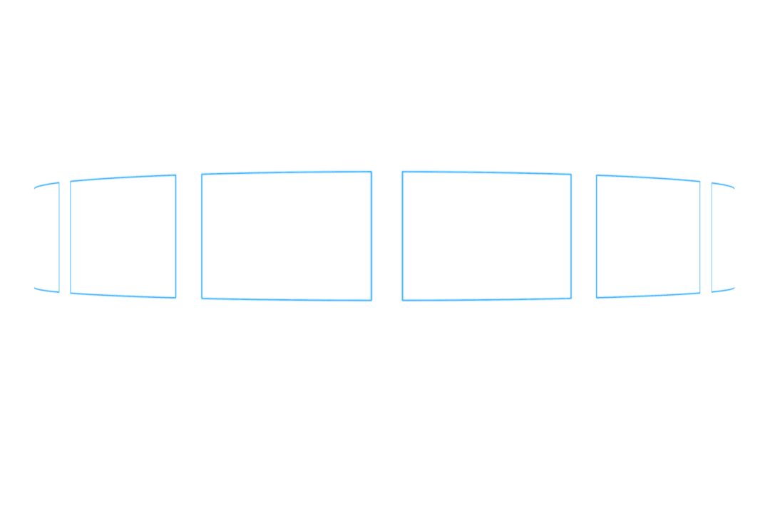 Transparent Blue Rectangles on Clear Background Illustration