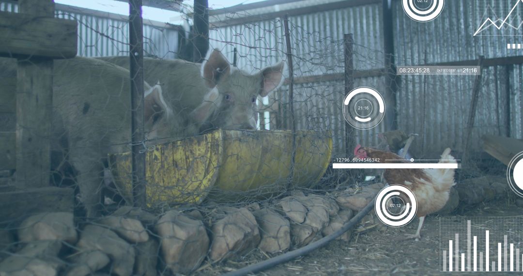 Digital Financial Data Interface Over Farming Scene