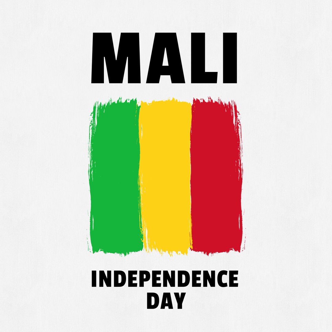 Mali Independence Day Celebration with Flag Illustration
