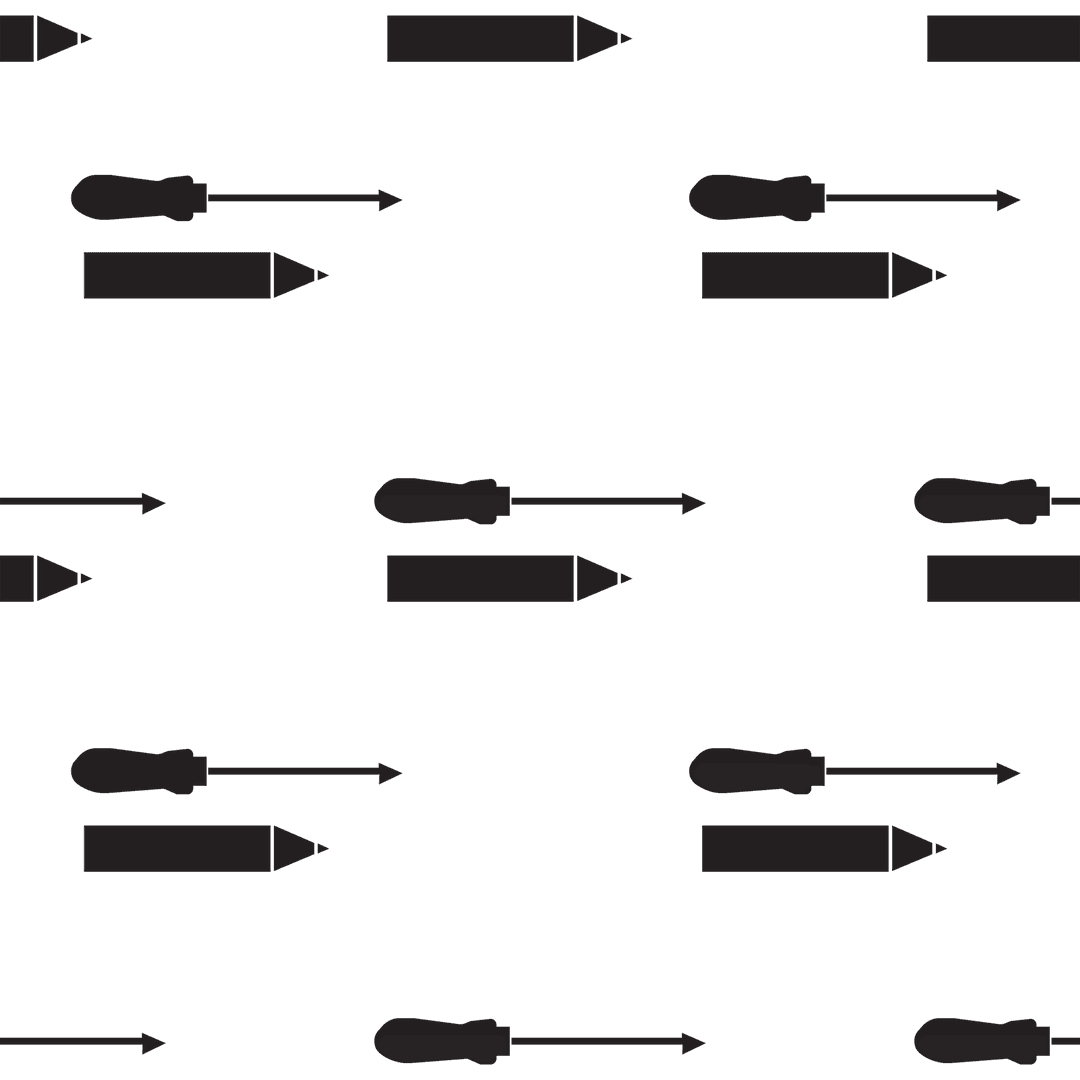 Black tool icons pattern on transparent background