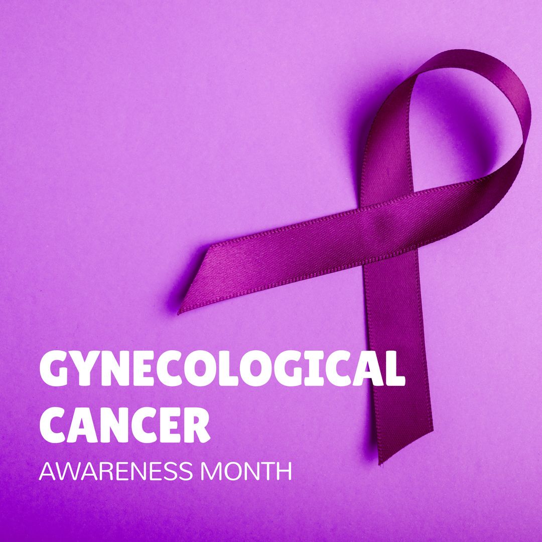 Gynecological Cancer Awareness Purple Ribbon Poster