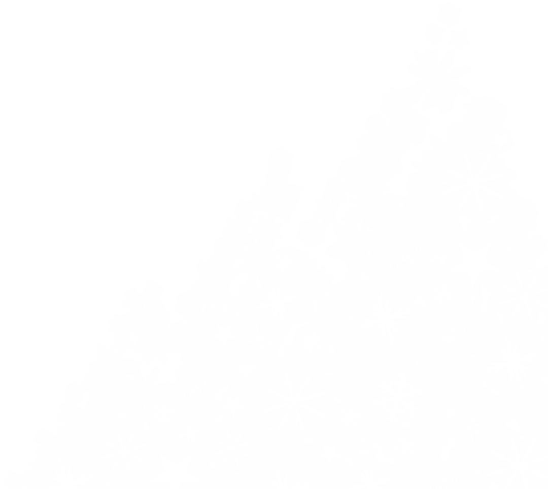 Transparent Layer of Decorated Christmas Tree Branches