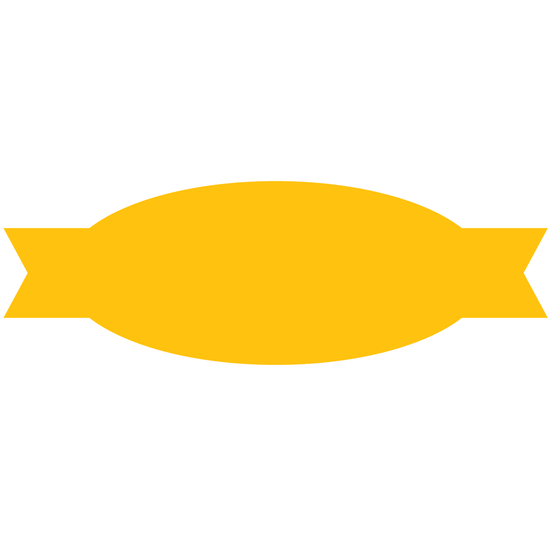 Yellow Banner with Copy Space on Transparent Background for Labels