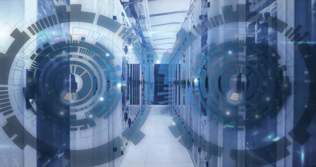 high-tech digital data processing center with advanced server visuals - Free Images, Stock Photos and Pictures on Pikwizard.com