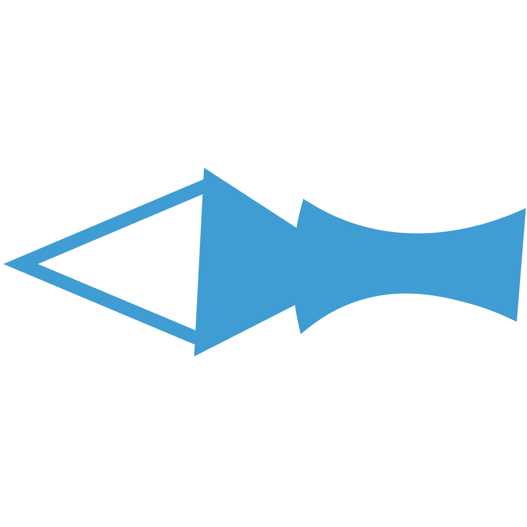 Blue Abstract Vector Shapes on Transparent Background