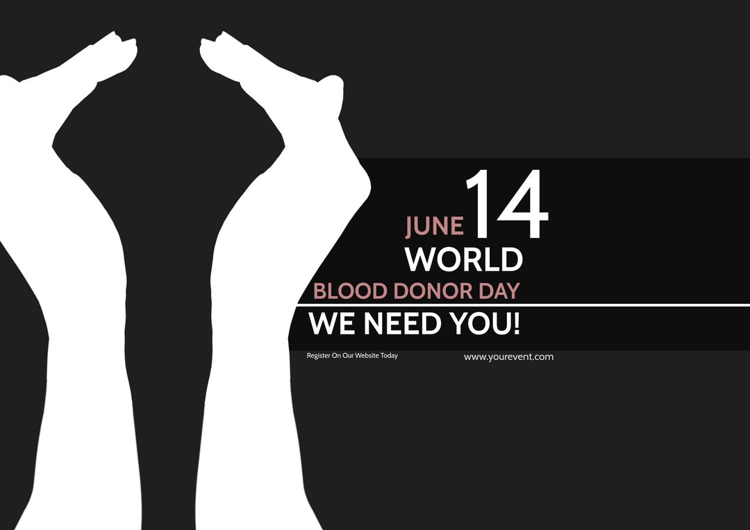 World Blood Donor Day Volunteer Call Outstretched Arms