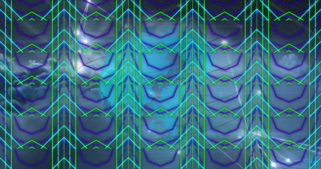 Digital Layers and Neon Connectivity in Futuristic Design