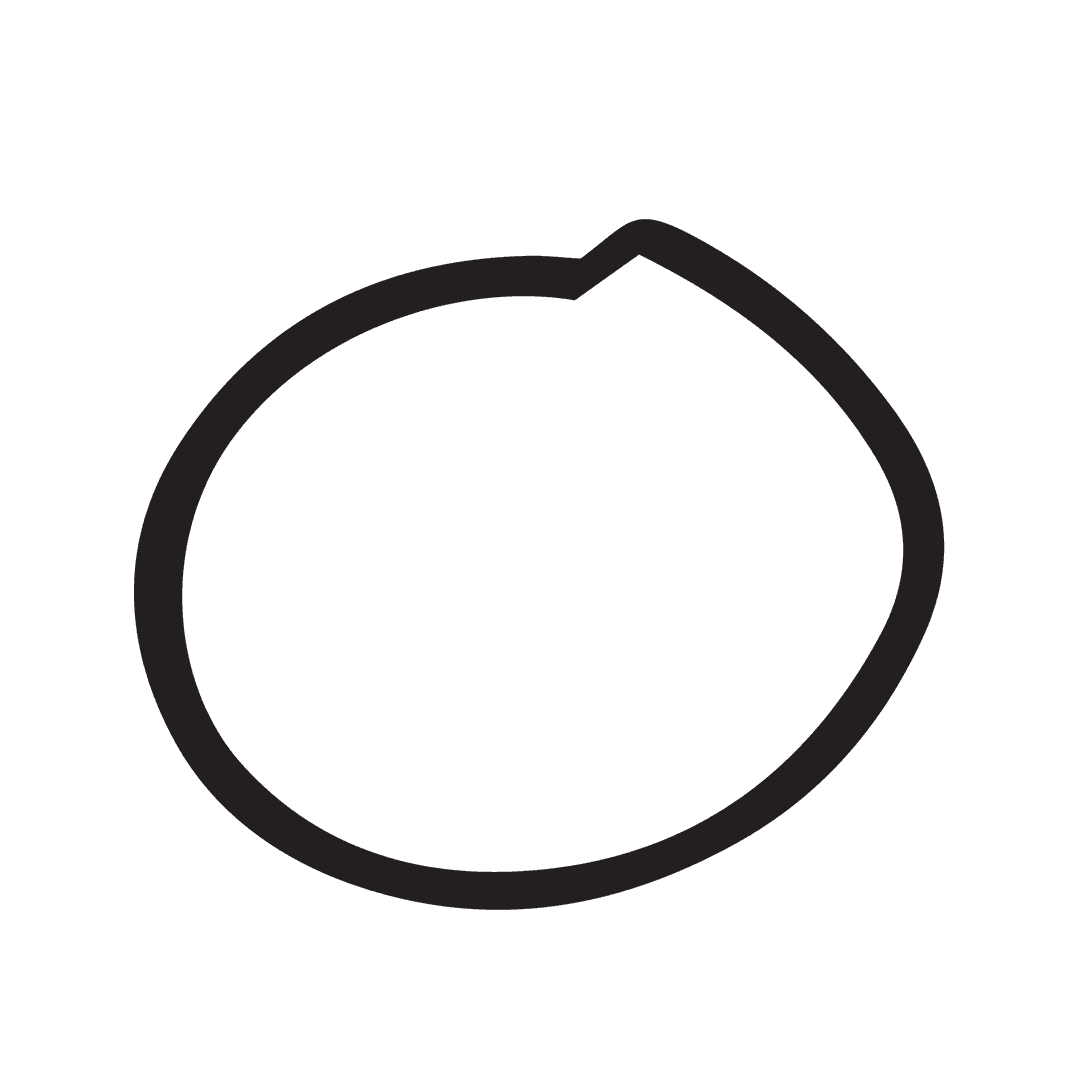 Transparent Speech Bubble with Bold Outline