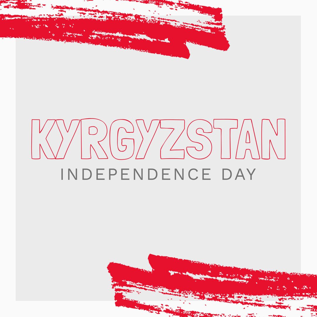 Kyrgyzstan Independence Day Celebration with Bold Typography