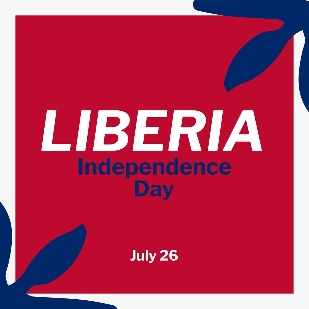 Liberia Independence Day Celebration Design with Foliage