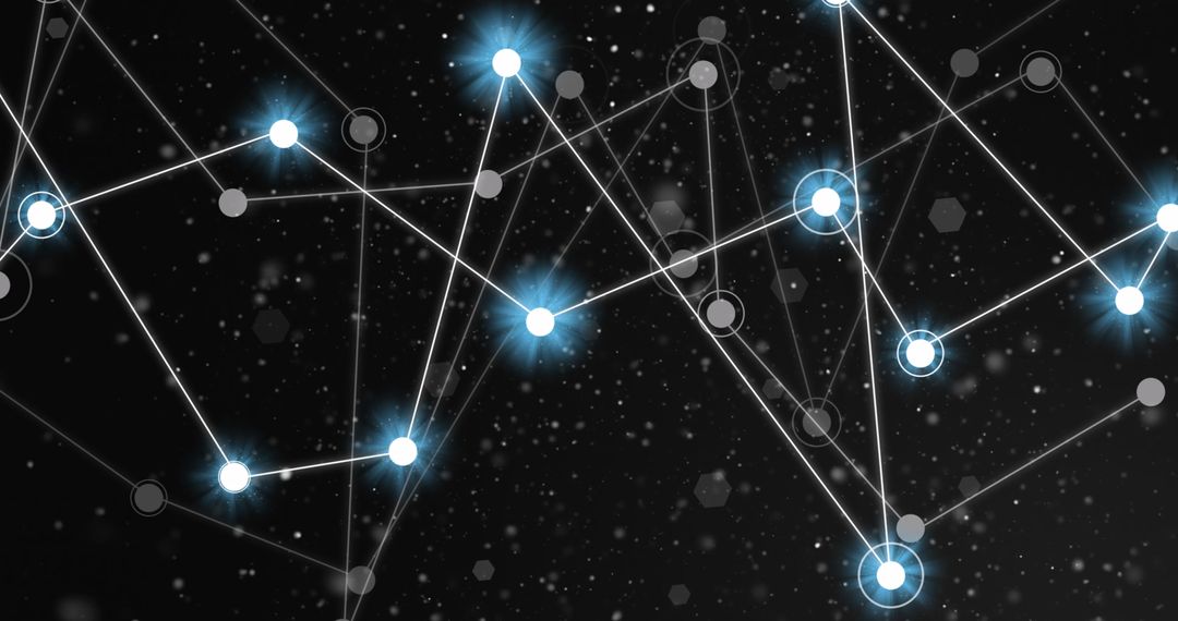 Abstract Global Network with Bright Interconnected Nodes