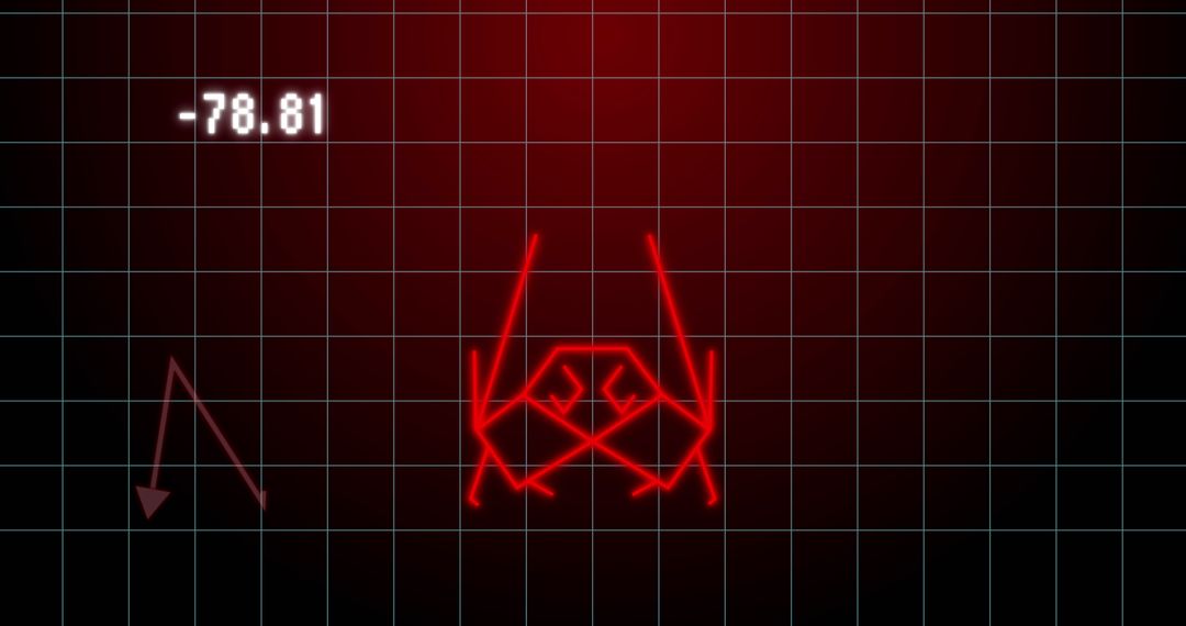 Geometric Bear on Financial Graph Background