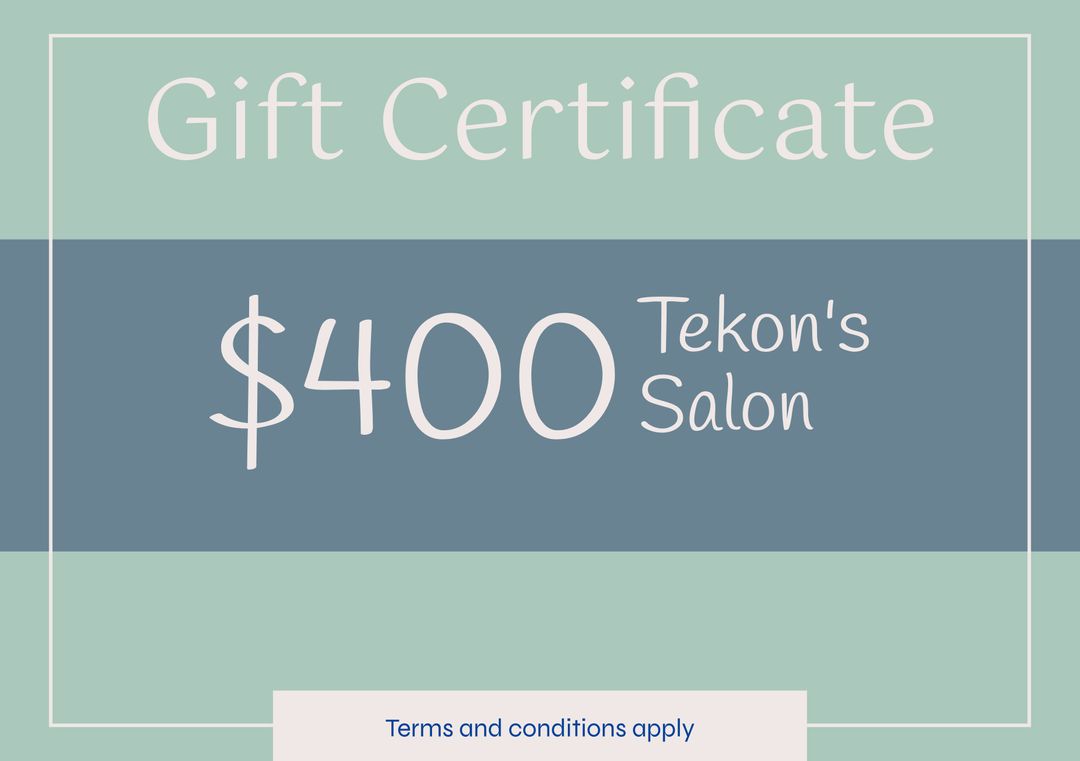 Elegant $400 Gift Certificate for Salon Services - Download Free Stock Templates Pikwizard.com
