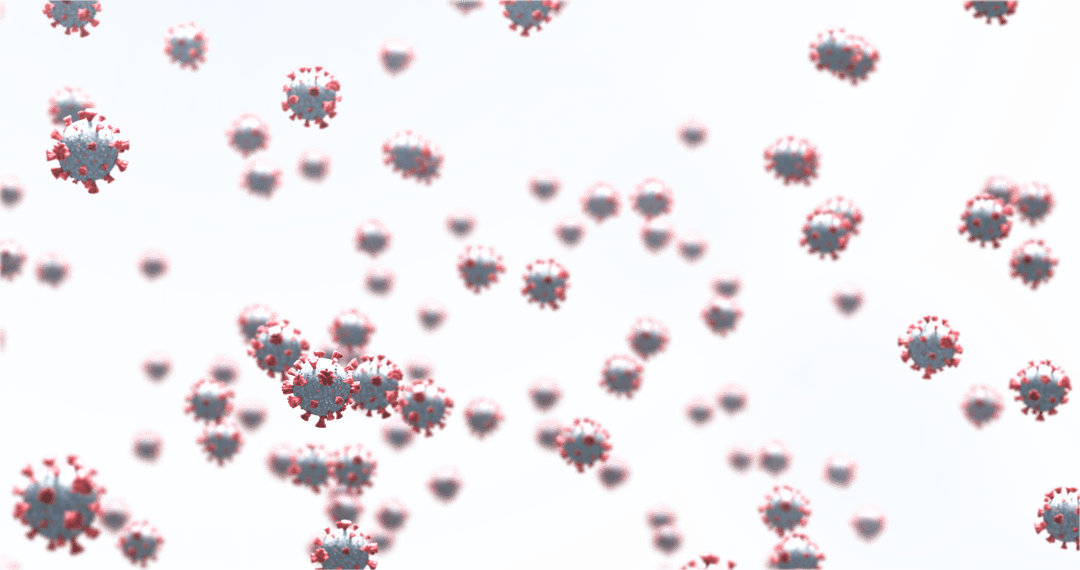 Transparent Floating Covid-19 Cells on Light Background