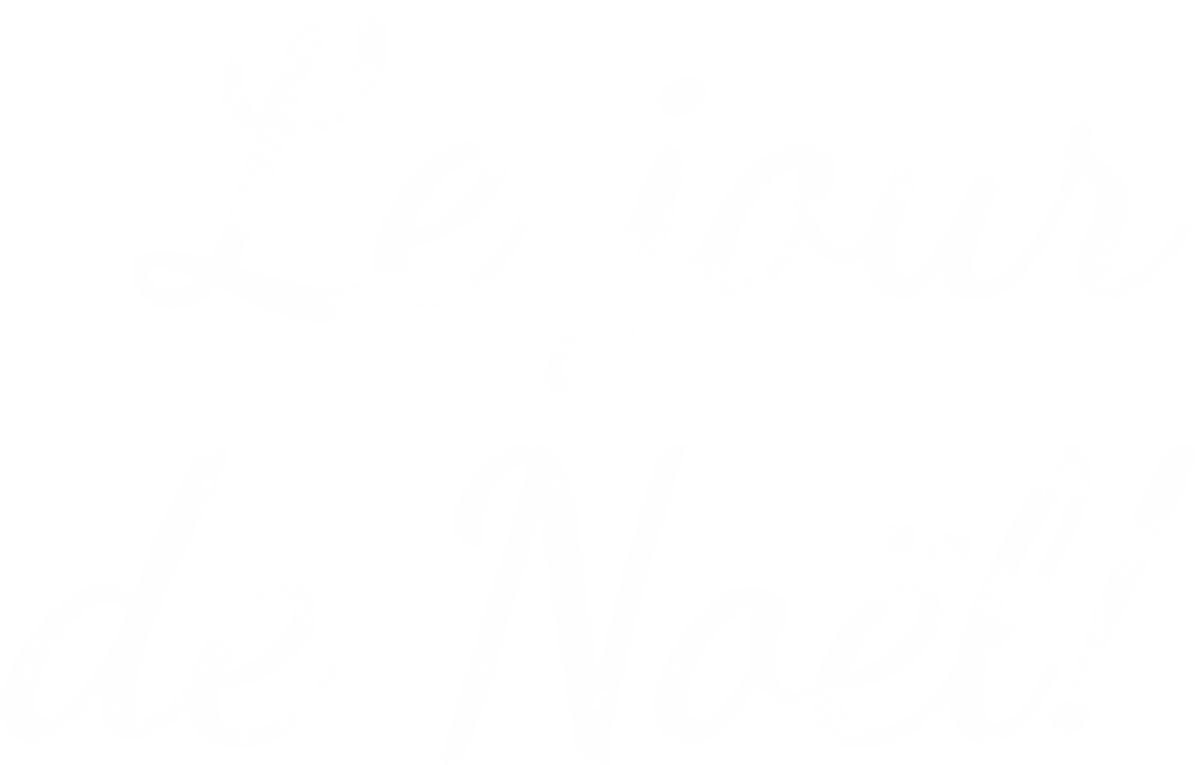 Transparent Christmas Day Text in White French Script