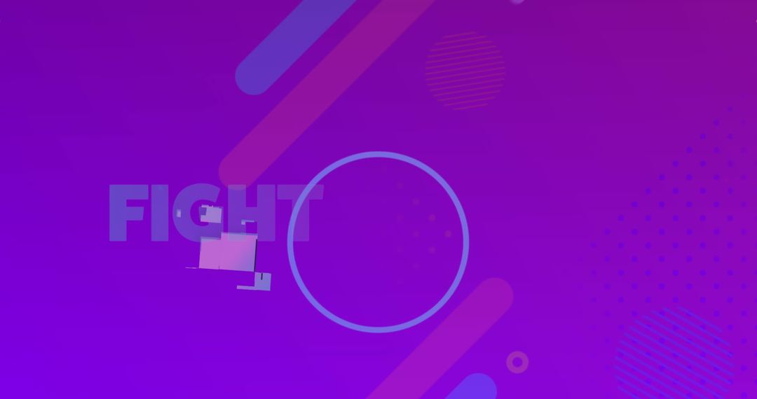 Vibrant Graphic with Geometric Shapes and 'Fight' Text
