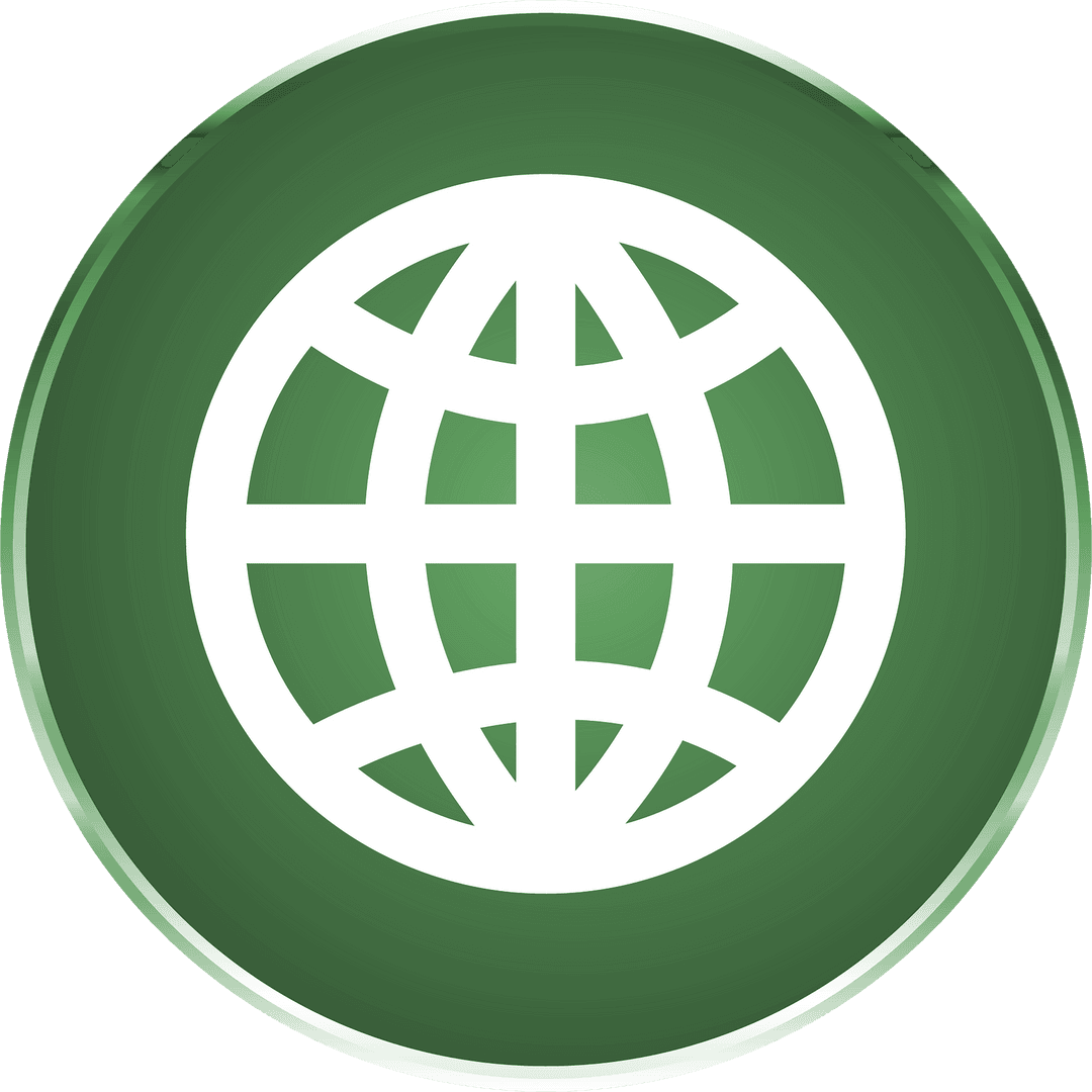 Transparent Global Communication Icon with Globe