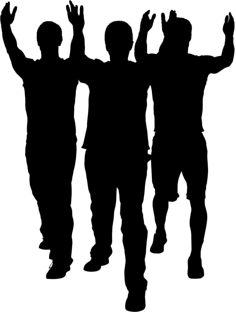 Silhouette of Transparent Male Athlete Executing Intense Workouts