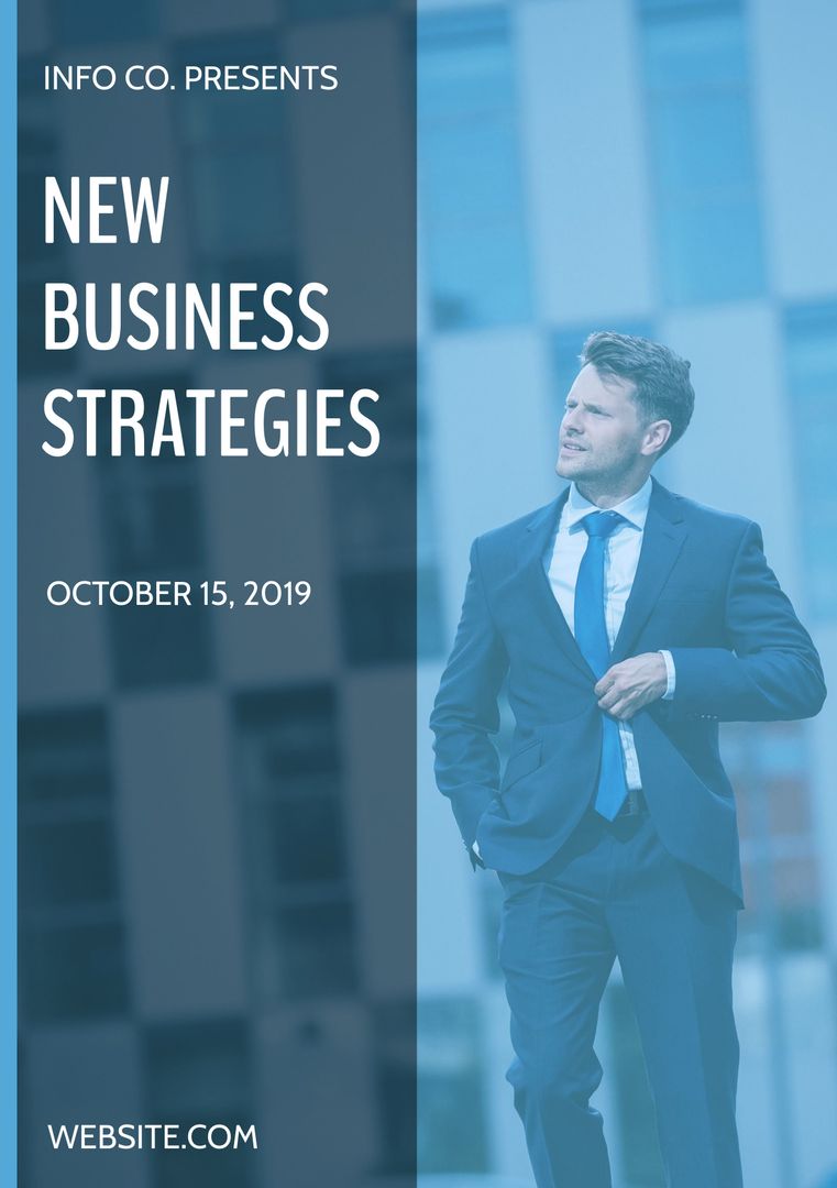 Confident Businessman Promoting Corporate Event Strategy