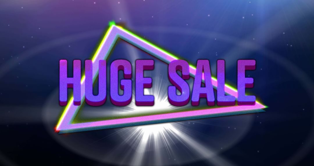 Neon Style Huge Sale Promotion Banner