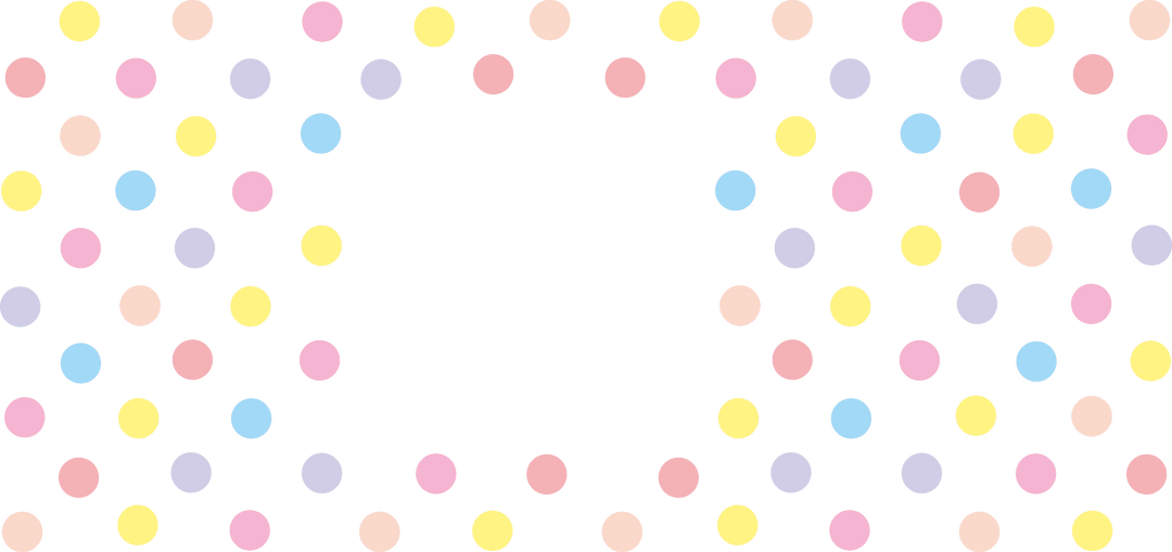 Colorful Pastel Dotted Pattern on Transparent Background