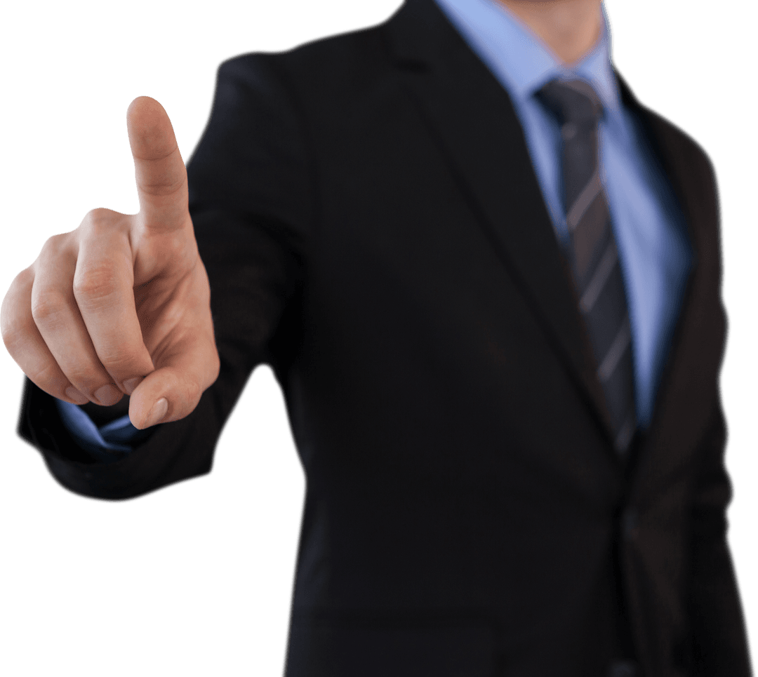 businessman interacting with transparent virtual interface - Download Free Stock Images Pikwizard.com