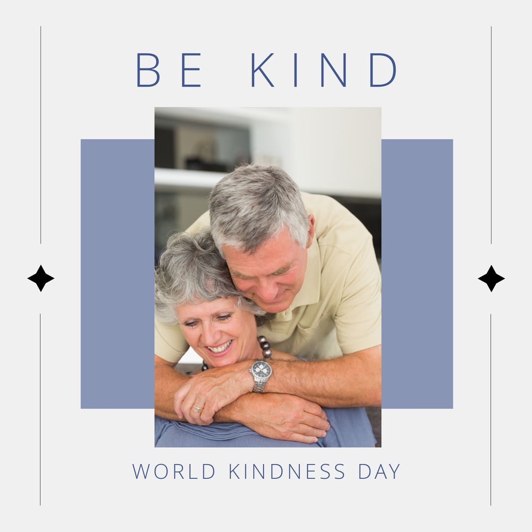 Senior Couple Embracing for World Kindness Day Celebration