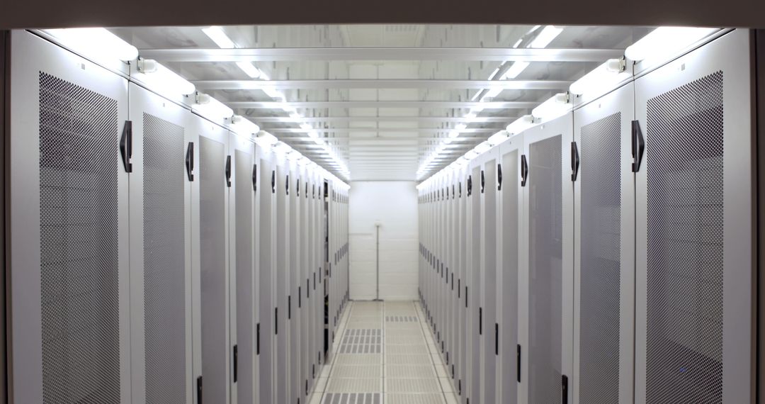 Modern Data Center Server Room for Cloud Computing Operations