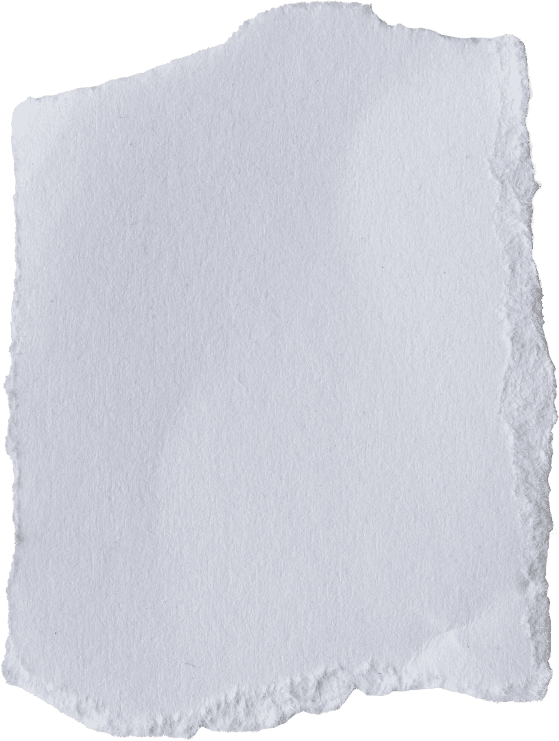 Ripped White Paper with Copy Space on Transparent Background