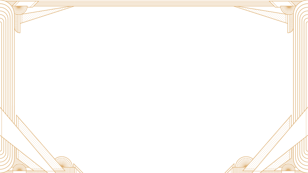 Ornate Art Deco Frame on Transparent Background