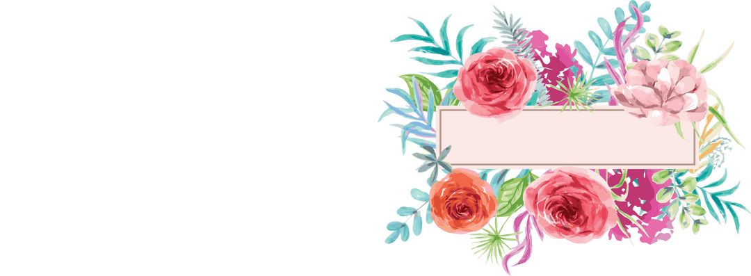Transparent Floral Frame with Colorful Roses