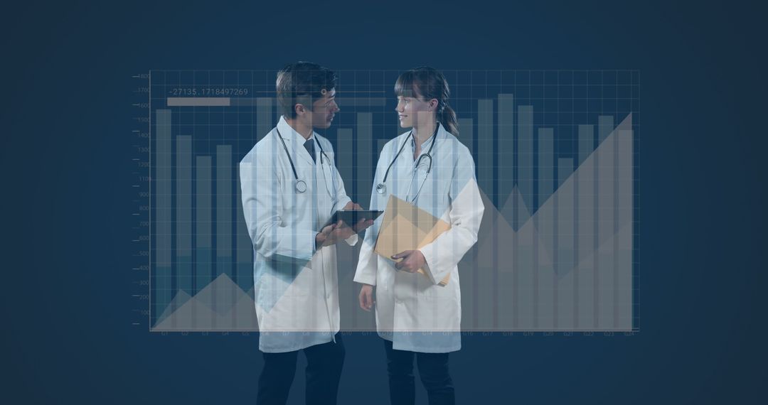 Two Doctors Discussing Data Analytics - Free Images, Stock Photos and Pictures on Pikwizard.com