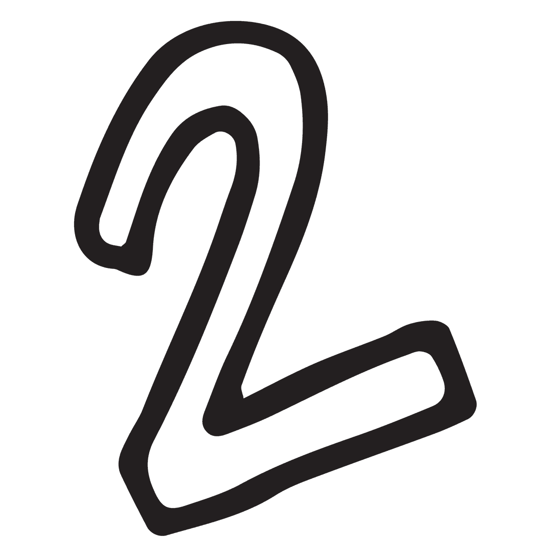 Transparent Hand-Drawn Number Two Illustration