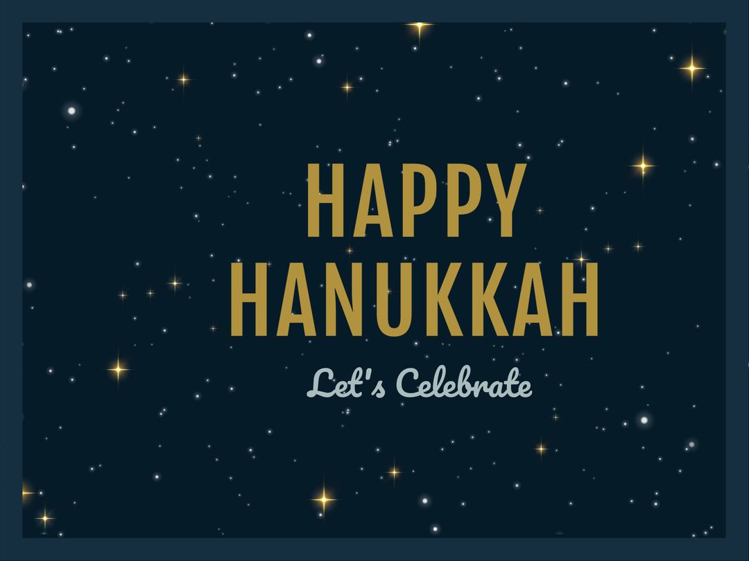 Happy Hanukkah Festive Greeting Card Design