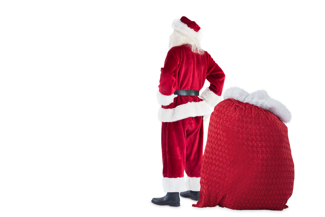 Festive Santa Clause with Opening White Background in Christmas Spirit - Download Free Stock Images Pikwizard.com