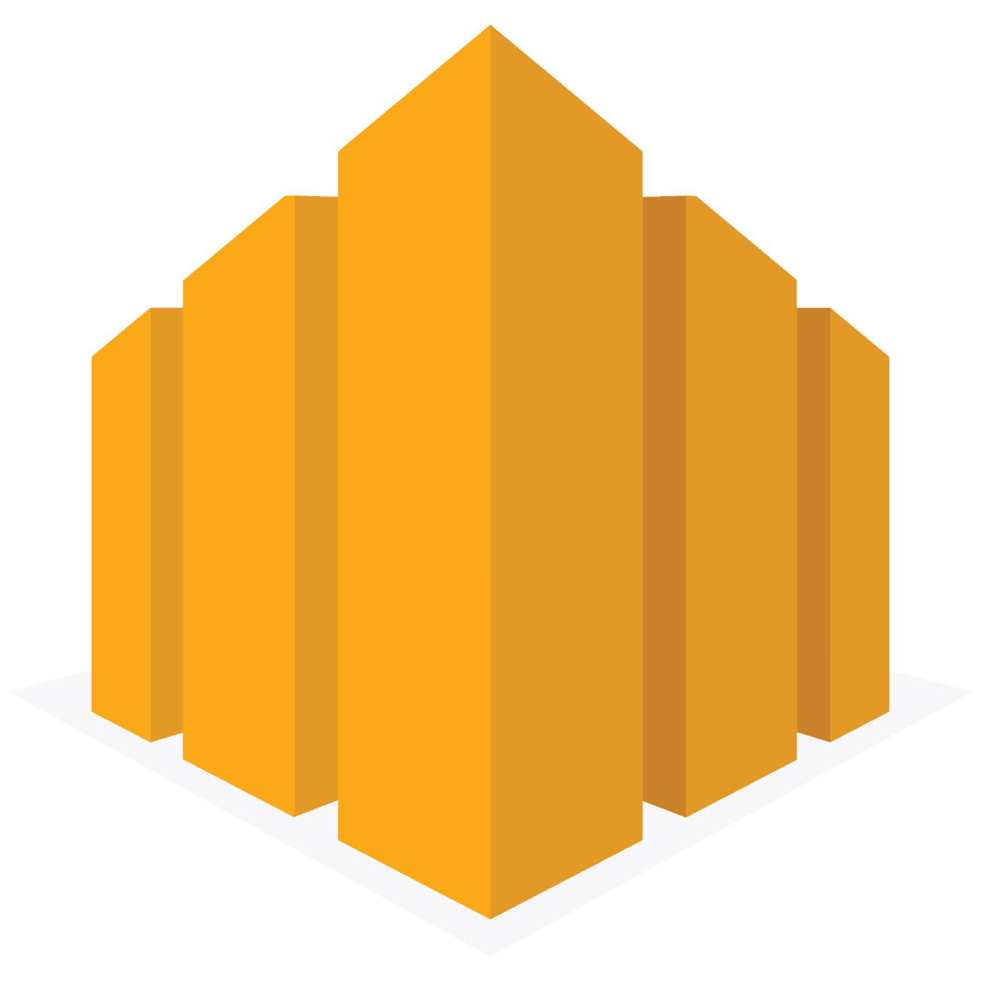 Transparent Abstract Orange 3D Shapes on Background