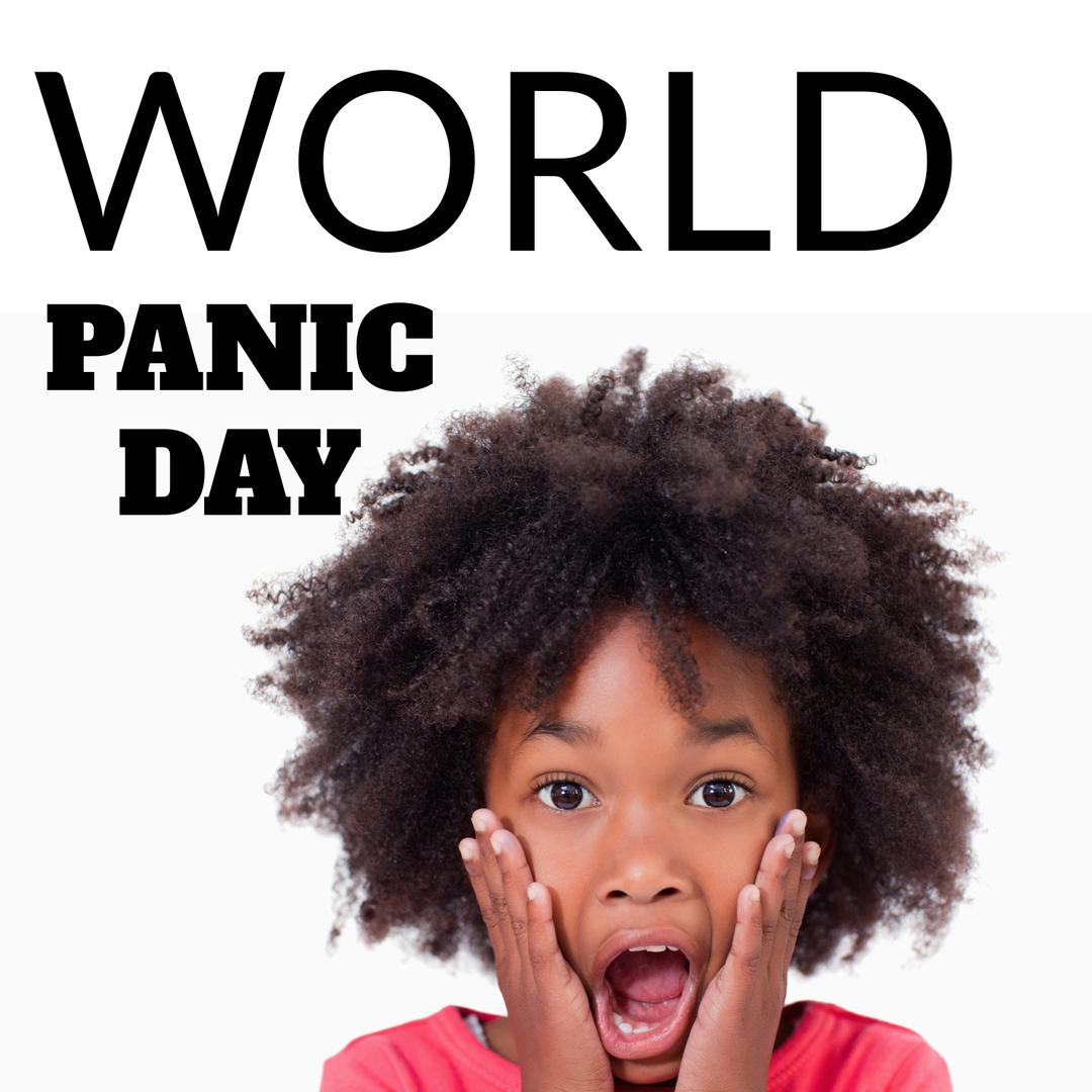 Shocked Child Highlighting World Panic Day Awareness from Pikwizard