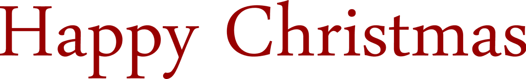 Red Text Happy Christmas on Transparent Background Vector Art