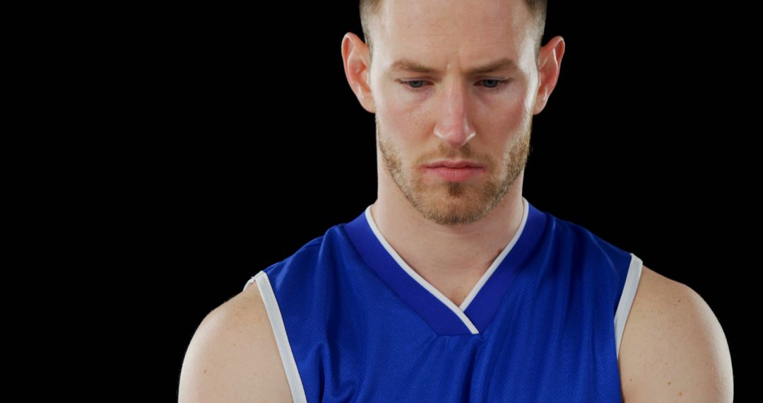 Basketball Player Contemplating During Break - Free Images, Stock Photos and Pictures on Pikwizard.com