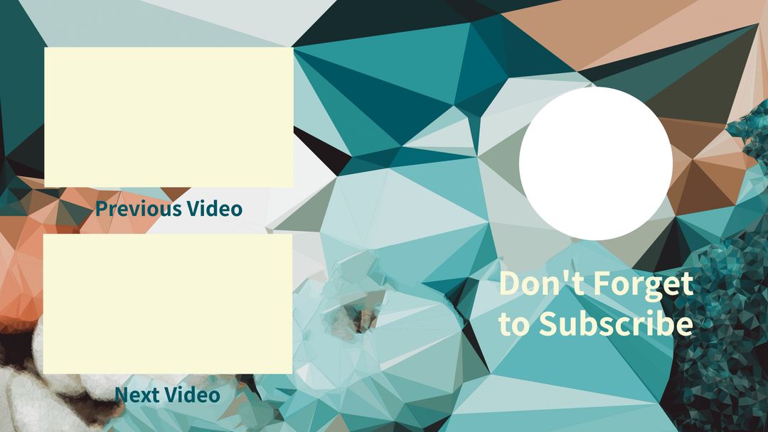 Geometric YouTube End Screen with Subscribe Button and Video Links - Download Free Stock Templates Pikwizard.com